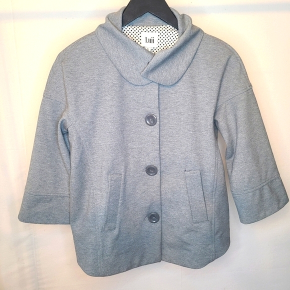 Luii Jacket / Blazer Front Close Knit Gray, Size Small - Picture 16 of 16